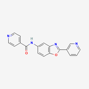molecular formula C18H12N4O2 B5819326 N-(2-pyridin-3-yl-1,3-benzoxazol-5-yl)pyridine-4-carboxamide 