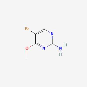 molecular formula C5H6BrN3O B581935 2-氨基-5-溴-4-甲氧基嘧啶 CAS No. 36082-45-8