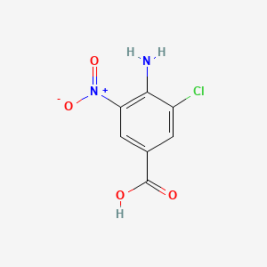 molecular formula C7H5ClN2O4 B581937 4-Amino-3-chloro-5-nitrobenzoic acid CAS No. 37902-01-5