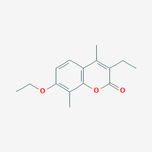 molecular formula C15H18O3 B5819385 7-ethoxy-3-ethyl-4,8-dimethylchromen-2-one 