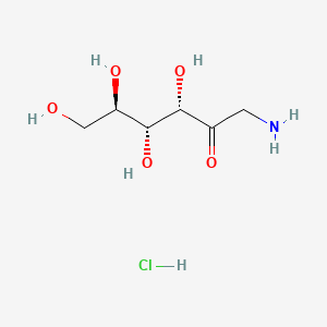 molecular formula C6H14ClNO5 B581939 (3S,4R,5R)-1-Amino-3,4,5,6-tetrahydroxyhexan-2-one hydrochloride CAS No. 39002-30-7