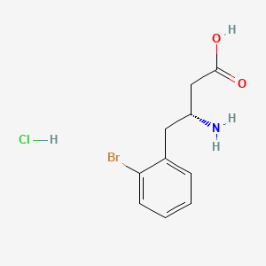 molecular formula C10H13BrClNO2 B581940 (R)-3-Amino-4-(2-bromophenyl)butanoic acid hydrochloride CAS No. 401915-60-4