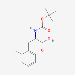 molecular formula C14H18INO4 B581947 Boc-2-Iodo-D-Phenylalanine CAS No. 478183-64-1