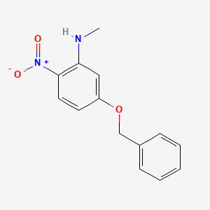 molecular formula C14H14N2O3 B581950 5-benzyloxy-N-methyl-2-nitroaniline CAS No. 496837-94-6