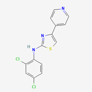molecular formula C14H9Cl2N3S B5819501 N-(2,4-DICHLOROPHENYL)-N-[4-(4-PYRIDYL)-1,3-THIAZOL-2-YL]AMINE 