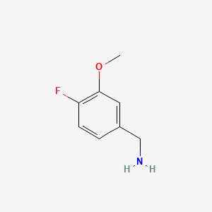molecular formula C8H10FNO B581951 4-Fluoro-3-methoxybenzylamine CAS No. 508177-67-1
