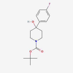 molecular formula C16H22FNO3 B581955 叔丁基4-(4-氟苯基)-4-羟基哌啶-1-羧酸酯 CAS No. 553631-05-3