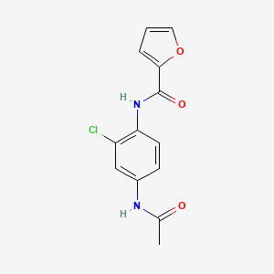 molecular formula C13H11ClN2O3 B5819569 N-(4-acetamido-2-chlorophenyl)furan-2-carboxamide 
