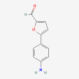 molecular formula C11H9NO2 B581958 5-(4-Aminophenyl)furan-2-carbaldehyde CAS No. 57023-90-2