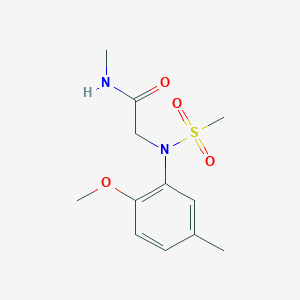 molecular formula C12H18N2O4S B5819635 2-[(2-Methoxy-5-methylphenyl)(methylsulfonyl)amino]-N-methylacetamide CAS No. 333449-50-6