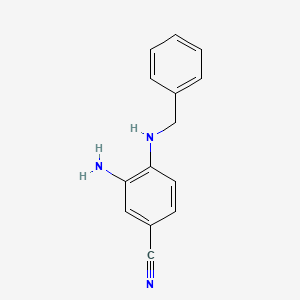 molecular formula C14H13N3 B581971 3-Amino-4-(benzylamino)benzonitrile CAS No. 68502-23-8