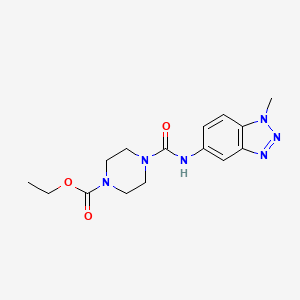 molecular formula C15H20N6O3 B5819715 Ethyl 4-[(1-methylbenzotriazol-5-yl)carbamoyl]piperazine-1-carboxylate 
