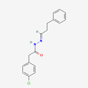 molecular formula C17H17ClN2O B5819829 2-(4-chlorophenyl)-N-[(E)-3-phenylpropylideneamino]acetamide 