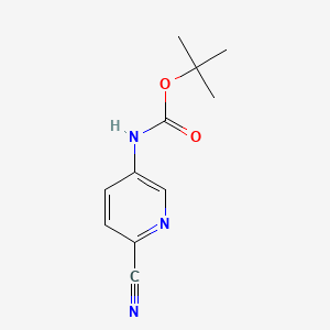 molecular formula C11H13N3O2 B581984 5-(Boc-amino)-2-cyanopyridine CAS No. 814263-30-4