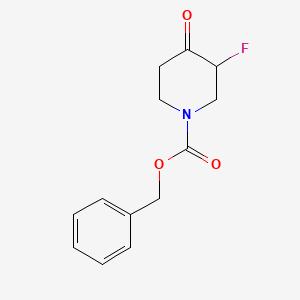 molecular formula C13H14FNO3 B581989 Benzyl 3-fluoro-4-oxopiperidine-1-carboxylate CAS No. 845256-59-9
