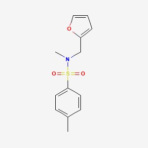 molecular formula C13H15NO3S B5819907 N-[(FURAN-2-YL)METHYL]-N,4-DIMETHYLBENZENE-1-SULFONAMIDE 