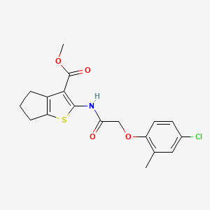 molecular formula C18H18ClNO4S B5820025 methyl 2-[[2-(4-chloro-2-methylphenoxy)acetyl]amino]-5,6-dihydro-4H-cyclopenta[b]thiophene-3-carboxylate CAS No. 6145-30-8