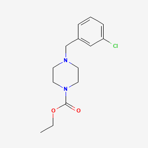 molecular formula C14H19ClN2O2 B5820033 ethyl 4-[(3-chlorophenyl)methyl]piperazine-1-carboxylate 