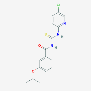 molecular formula C16H16ClN3O2S B5820047 N-[(5-chloropyridin-2-yl)carbamothioyl]-3-(propan-2-yloxy)benzamide 