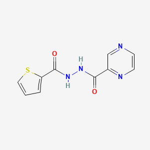 molecular formula C10H8N4O2S B5820053 N'-(thiophene-2-carbonyl)pyrazine-2-carbohydrazide 