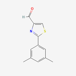 B582014 2-(3,5-Dimethylphenyl)thiazole-4-carbaldehyde CAS No. 885278-96-6