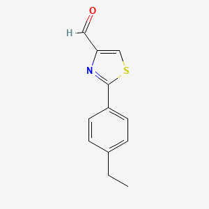 molecular formula C12H11NOS B582016 2-(4-Ethyl-phenyl)-thiazole-4-carbaldehyde CAS No. 885279-27-6