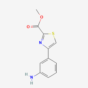 molecular formula C11H10N2O2S B582017 Methyl 4-(3-aminophenyl)thiazole-2-carboxylate CAS No. 885279-72-1