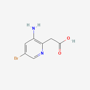 molecular formula C7H7BrN2O2 B582019 (3-Amino-5-bromopyridin-2-yl)acetic acid CAS No. 886373-11-1