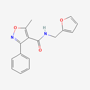 molecular formula C16H14N2O3 B5820195 N-[(FURAN-2-YL)METHYL]-5-METHYL-3-PHENYL-1,2-OXAZOLE-4-CARBOXAMIDE 