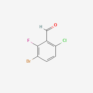 molecular formula C7H3BrClFO B582021 3-Bromo-6-chloro-2-fluorobenzaldehyde CAS No. 886615-30-1