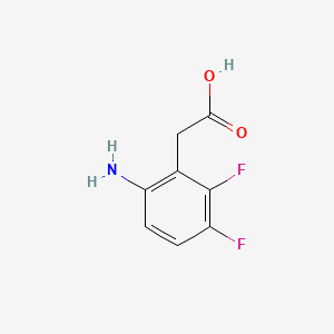 molecular formula C8H7F2NO2 B582024 (6-氨基-2,3-二氟苯基)乙酸 CAS No. 887585-05-9