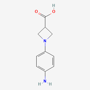 molecular formula C10H12N2O2 B582028 1-(4-Aminophenyl)azetidine-3-carboxylic acid CAS No. 887595-85-9