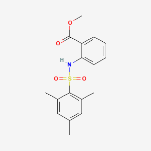 molecular formula C17H19NO4S B5820322 METHYL 2-(2,4,6-TRIMETHYLBENZENESULFONAMIDO)BENZOATE 