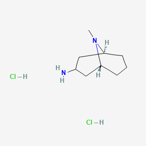 molecular formula C9H20Cl2N2 B582043 9-Methyl-9-azabicyclo[3.3.1]nonan-3-amine dihydrochloride CAS No. 906081-58-1
