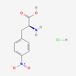 molecular formula C9H11ClN2O4 B582044 (S)-2-氨基-3-(4-硝基苯基)丙酸盐酸盐 CAS No. 906813-62-5