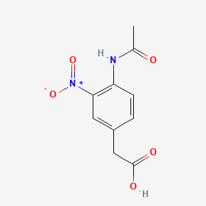 molecular formula C10H10N2O5 B582045 2-(4-乙酰氨基-3-硝基苯基)乙酸 CAS No. 90916-02-2