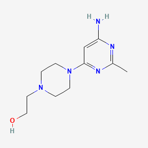 molecular formula C11H19N5O B582048 2-[4-(6-氨基-2-甲基嘧啶-4-基)哌嗪-1-基]乙醇 CAS No. 914347-48-1