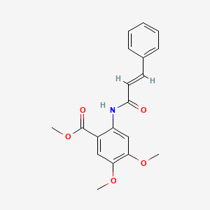 molecular formula C19H19NO5 B5820495 METHYL 4,5-DIMETHOXY-2-[(2E)-3-PHENYLPROP-2-ENAMIDO]BENZOATE 