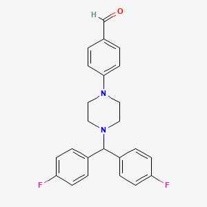 4-{4-[Bis(4-fluorophenyl)methyl]piperazin-1-yl}benzaldehyde