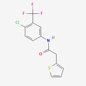 molecular formula C13H9ClF3NOS B5820568 N-[4-chloro-3-(trifluoromethyl)phenyl]-2-(thiophen-2-yl)acetamide 