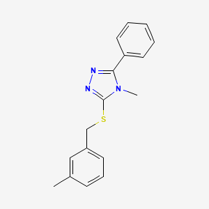 molecular formula C17H17N3S B5820575 4-methyl-3-[(3-methylbenzyl)sulfanyl]-5-phenyl-4H-1,2,4-triazole 