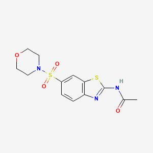 molecular formula C13H15N3O4S2 B5820581 N-(6-morpholin-4-ylsulfonyl-1,3-benzothiazol-2-yl)acetamide 