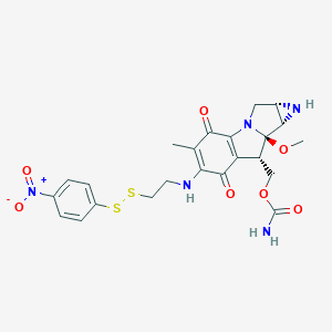 molecular formula C23H25N5O7S2 B058206 N-7-(2-(Nitrophenyldithio)ethyl)mitomycin C CAS No. 95056-36-3