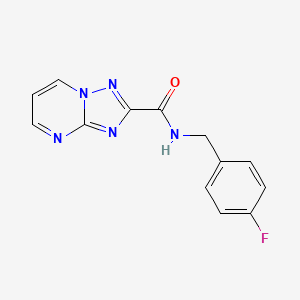 molecular formula C13H10FN5O B5820643 N~2~-(4-FLUOROBENZYL)[1,2,4]TRIAZOLO[1,5-A]PYRIMIDINE-2-CARBOXAMIDE 