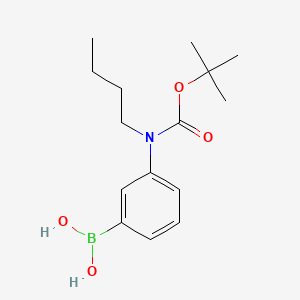 molecular formula C15H24BNO4 B582065 3-(N-Boc-N-butylamino)phenylboronic acid CAS No. 925932-71-4