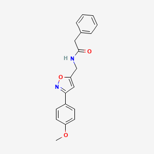 molecular formula C19H18N2O3 B5820752 N-{[3-(4-methoxyphenyl)-1,2-oxazol-5-yl]methyl}-2-phenylacetamide 