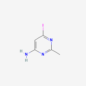 molecular formula C5H6IN3 B582076 4-Amino-6-iodo-2-methylpyrimidine CAS No. 943006-46-0