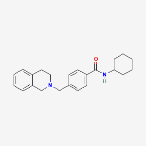 molecular formula C23H28N2O B5820810 N-CYCLOHEXYL-4-[(1,2,3,4-TETRAHYDROISOQUINOLIN-2-YL)METHYL]BENZAMIDE 