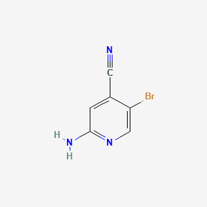 molecular formula C6H4BrN3 B582082 2-Amino-5-bromoisonicotinonitrile CAS No. 944401-72-3