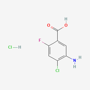 molecular formula C7H6Cl2FNO2 B582093 5-Amino-4-chloro-2-fluorobenzoic acid hydrochloride CAS No. 957120-34-2